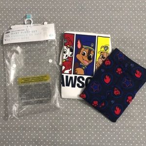 NWT, Paw Patrol short sleeve, long pants PJ set